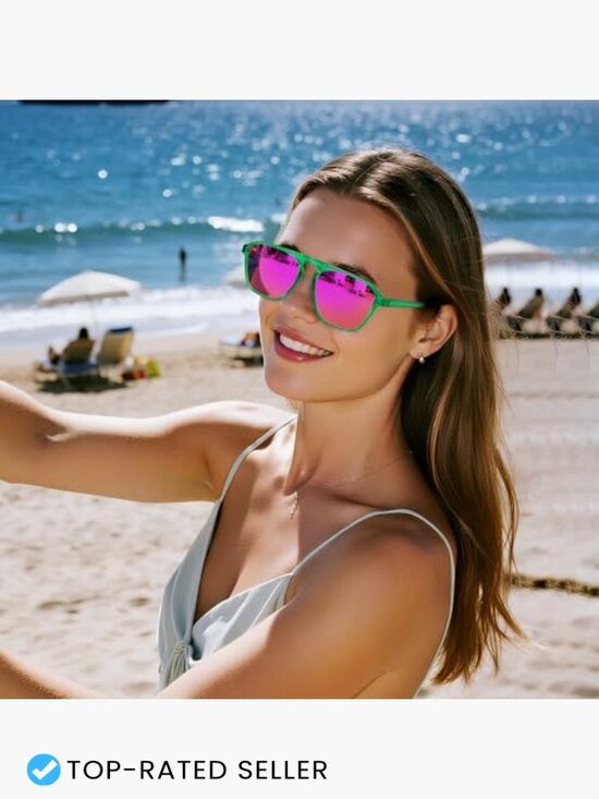 Polarized Retro Aviator Sunglasses Classic Driving Sports Square Frame main image 4